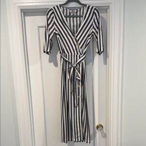 Striped Black and White Dress